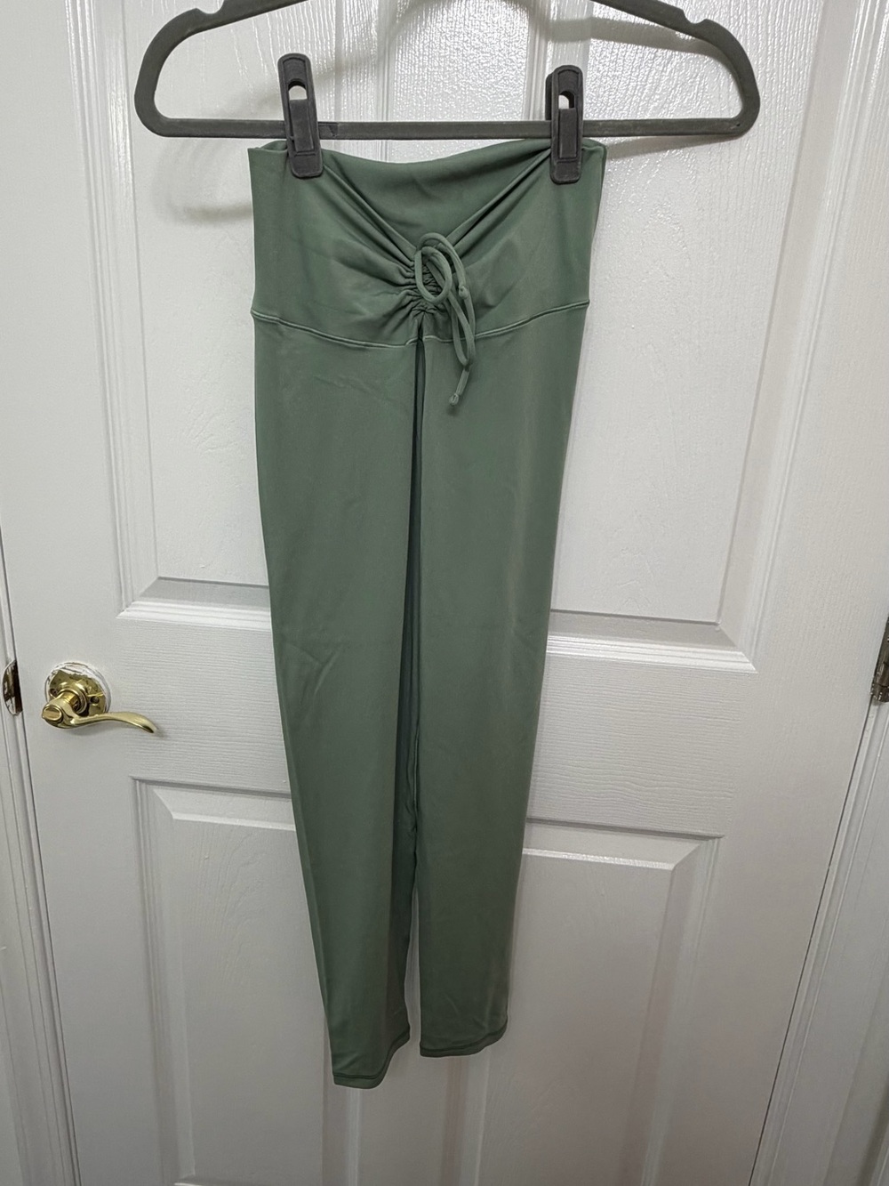 aerie Olive Green High-Rise Drawstring Leggings